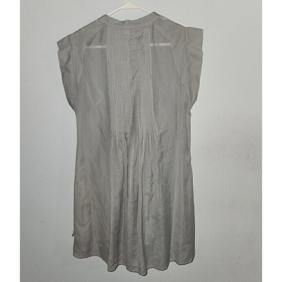 By Malene Birger Hinano Pintuck Top Dusty Gray S 36 Semi Sheer Lightweight - Picture 5 of 5